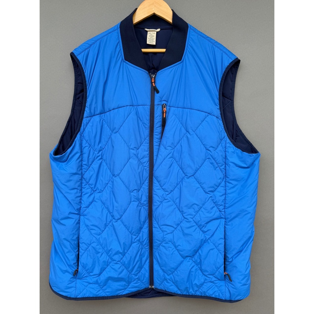 Duluth Trading‎ Co Vest 2XL Tall Blue Quilted Full Zip Pockets Gorpcore Utility